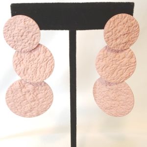 Textured Round Drop Earrings
